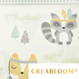 Tissu Coton Motif Animaux Indiens Et Attrape Rêves