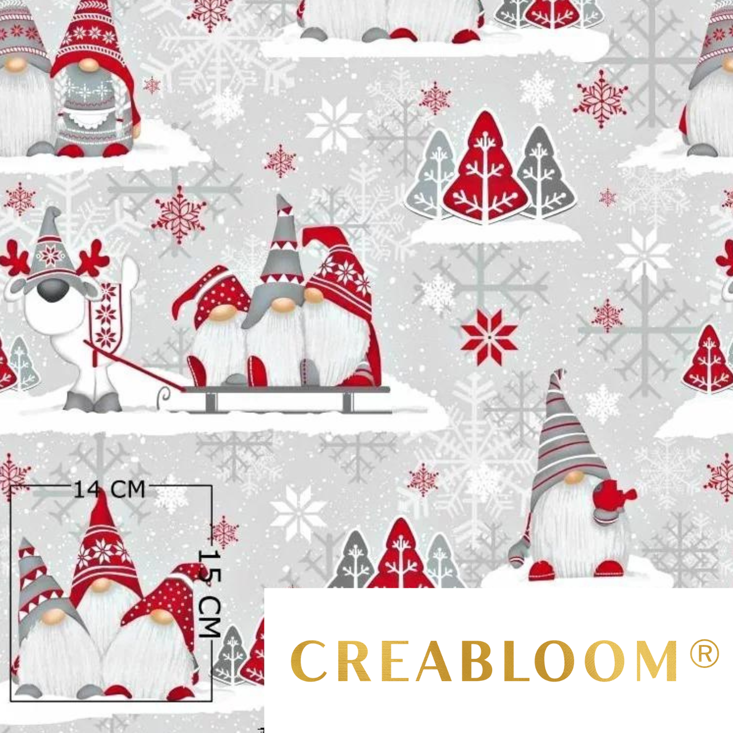 Tissu Coton Motif Noël