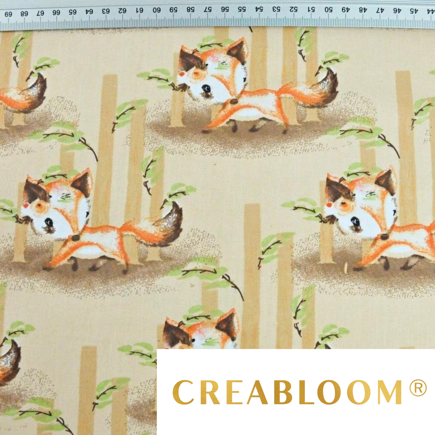 Tissu Coton Motif Renards