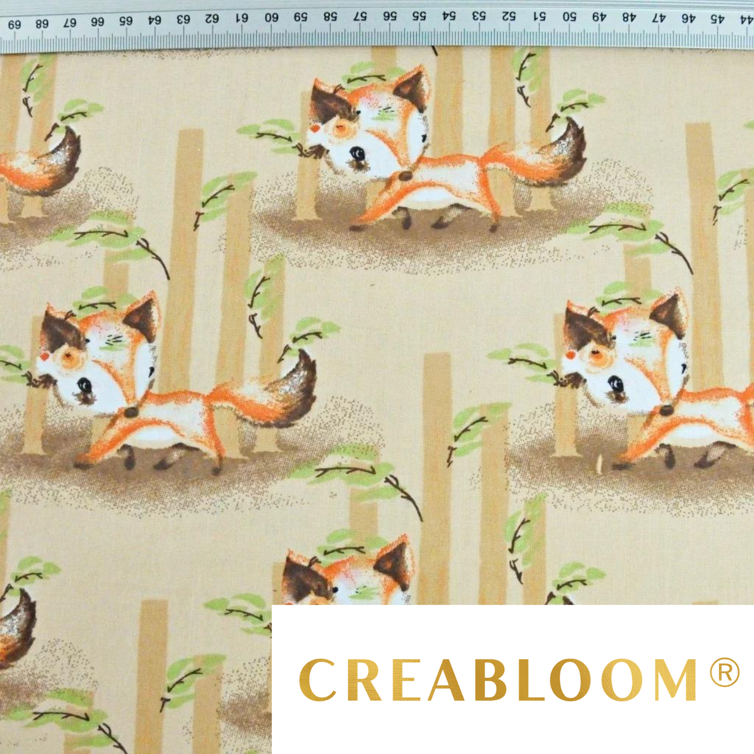 Tissu Coton Motif Renards