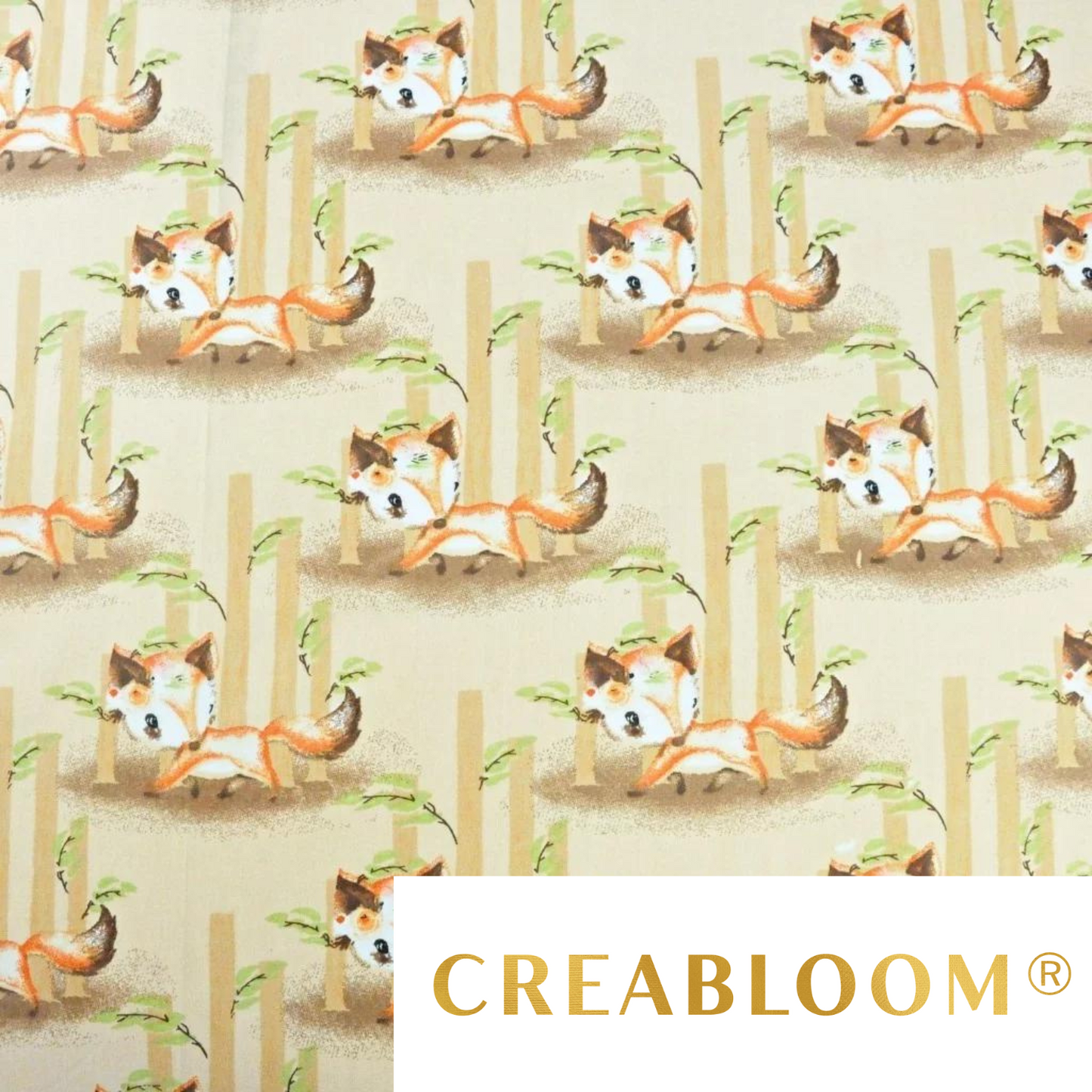 Tissu Coton Motif Renards
