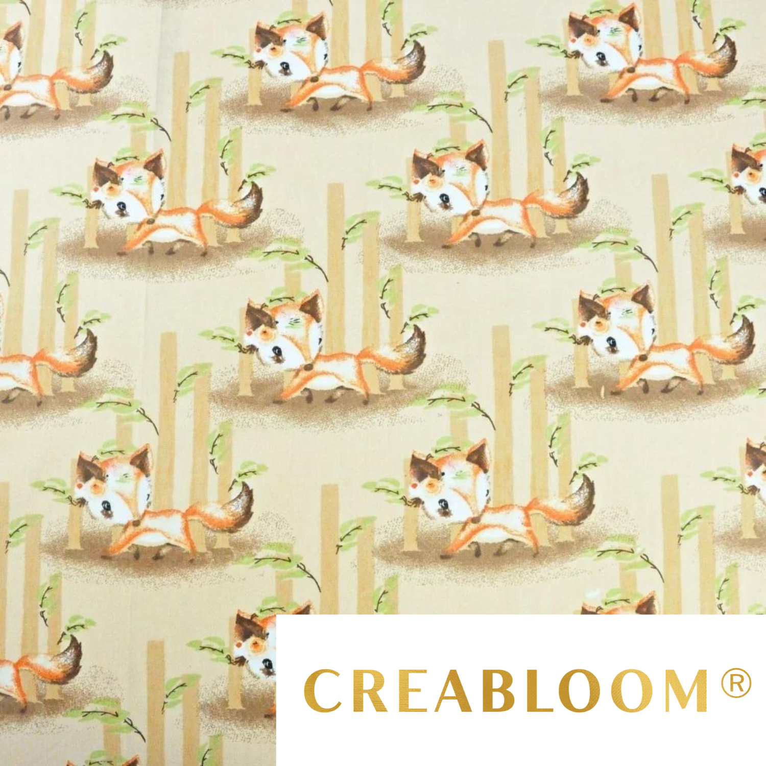 Tissu Coton Motif Renards