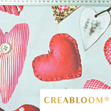 Tissu Coton Motif Coeurs
