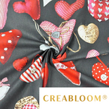 Tissu Coton Motif Coeurs