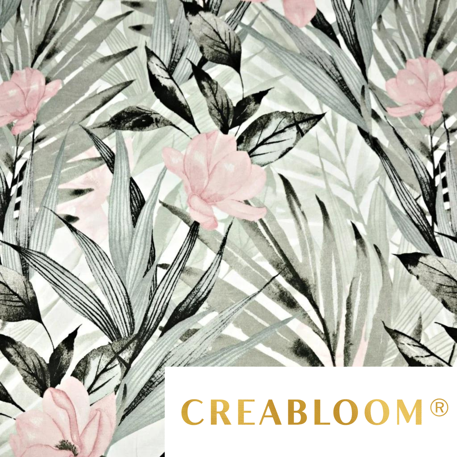 Tissu Coton Motif Fleurs Et Plantes
