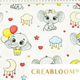 Tissu Coton Motif Éléphants