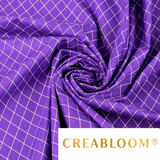 Tissu Coton Imprimé Blanc Et Violet