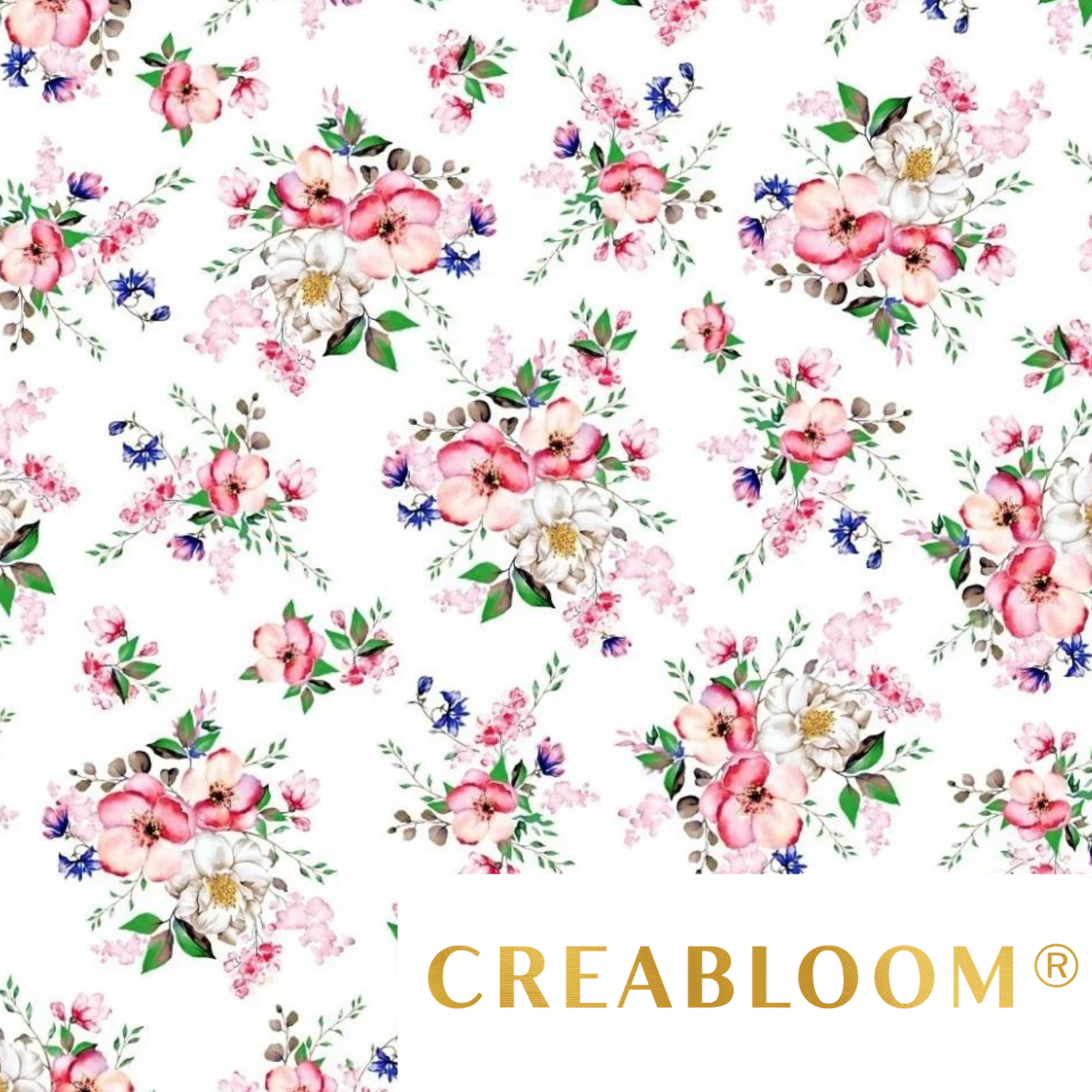 Tissu Coton Motif Fleurs