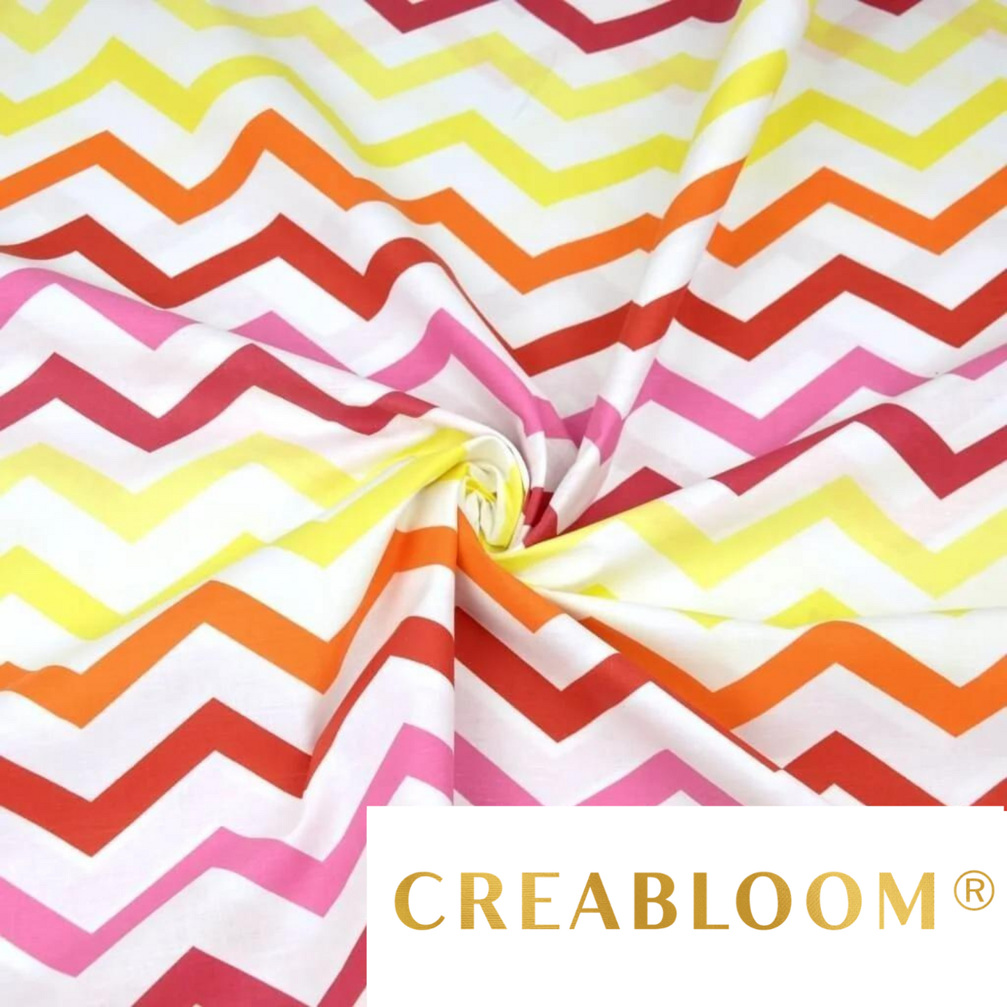 Tissu Coton Motif Zigzag