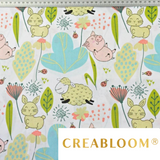 Tissu Coton Motif Moutons Et Cochons