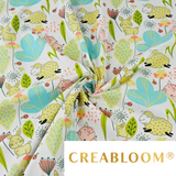 Tissu Coton Motif Moutons Et Cochons