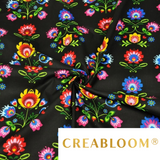 Tissu Coton Motif Fleurs