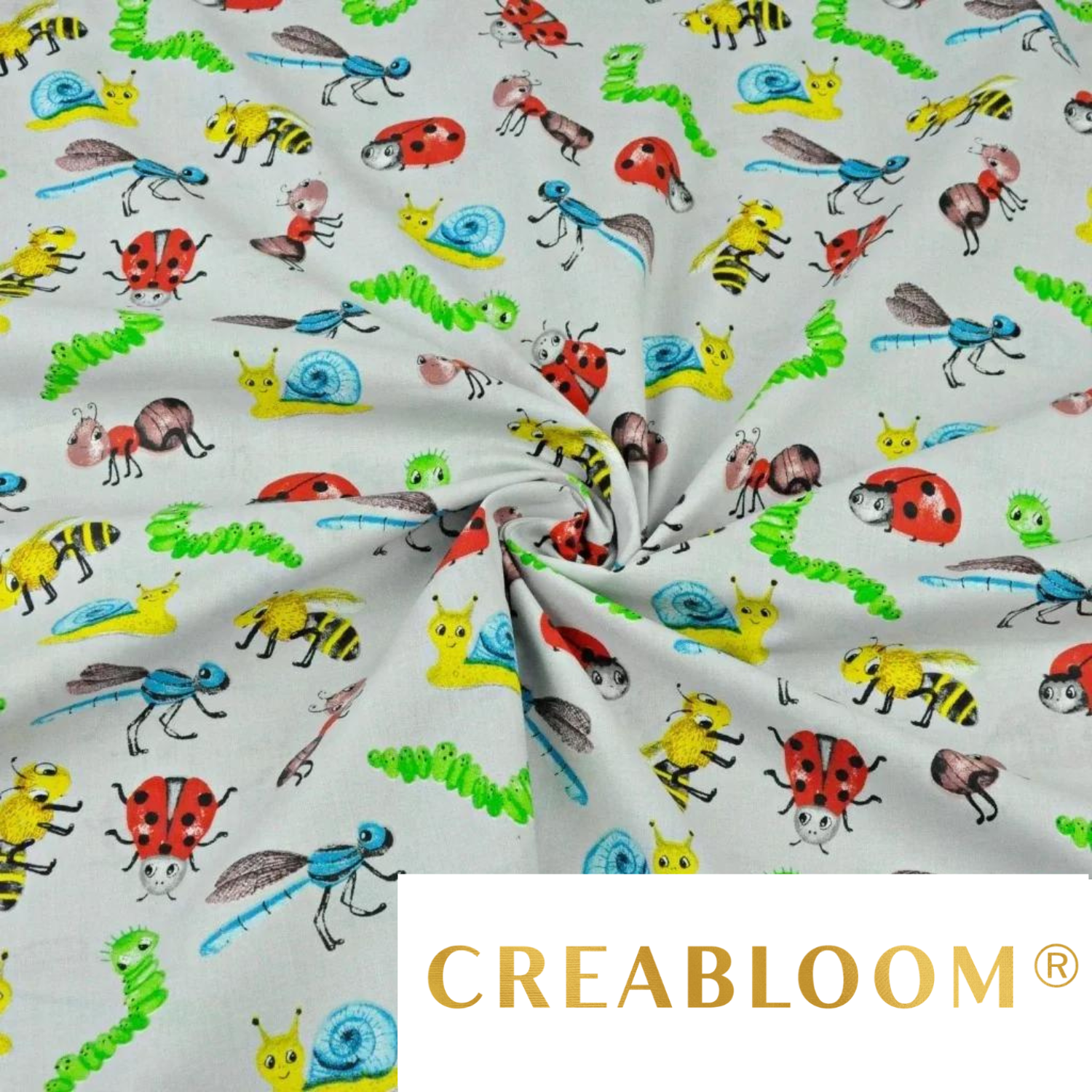 Tissu Coton Motif Insectes