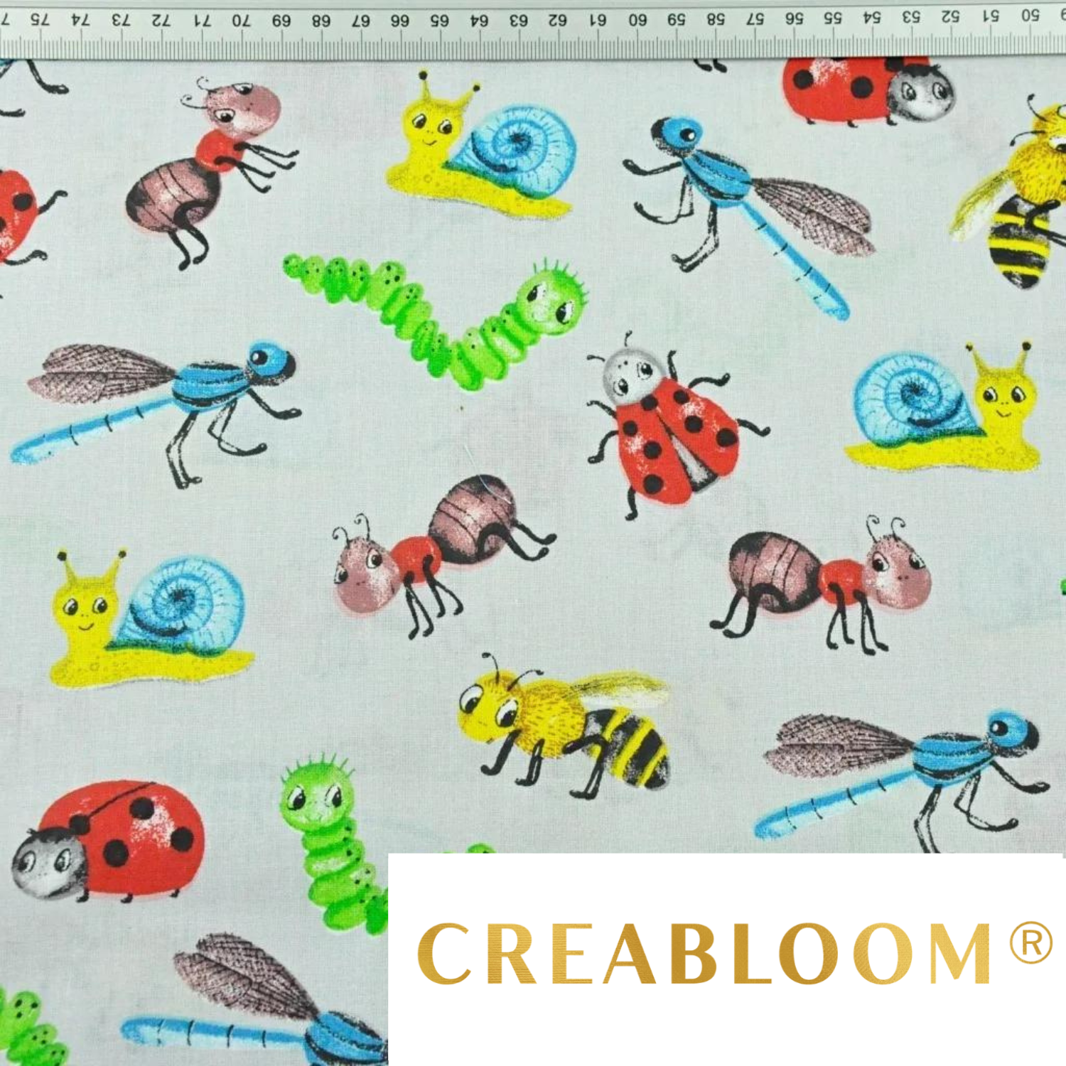 Tissu Coton Motif Insectes