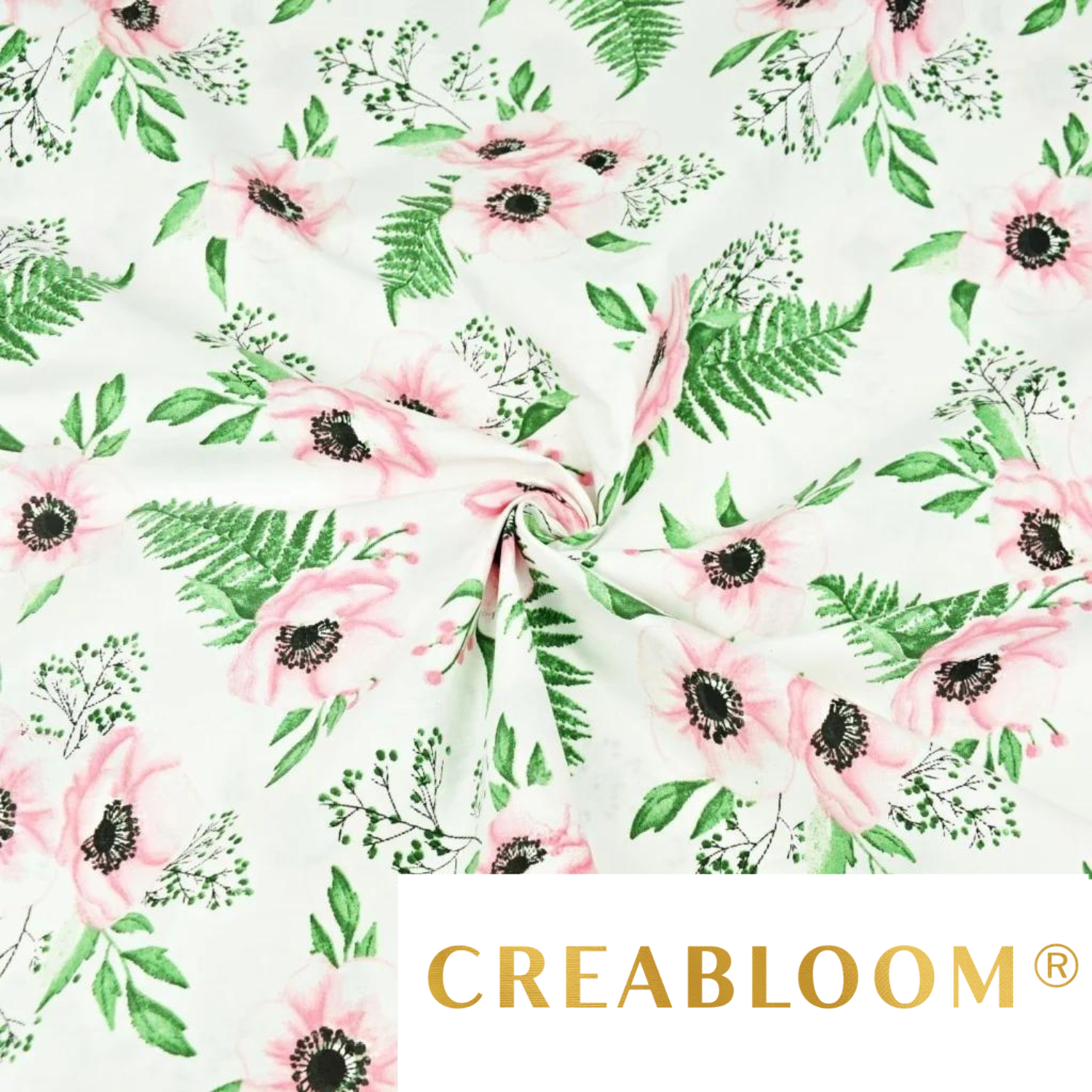 Tissu Coton Motif Fleurs
