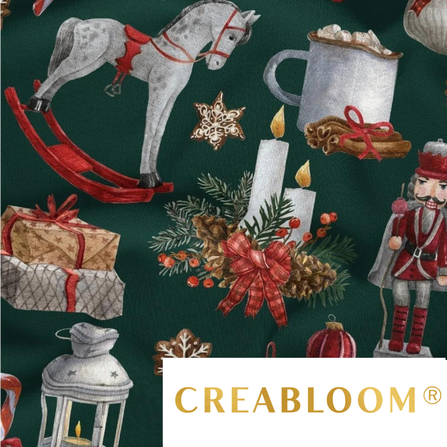 Tissu Coton Motif Noël