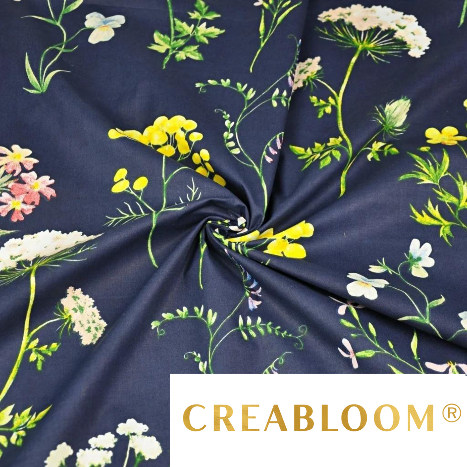 Tissu Coton Motif Fleurs