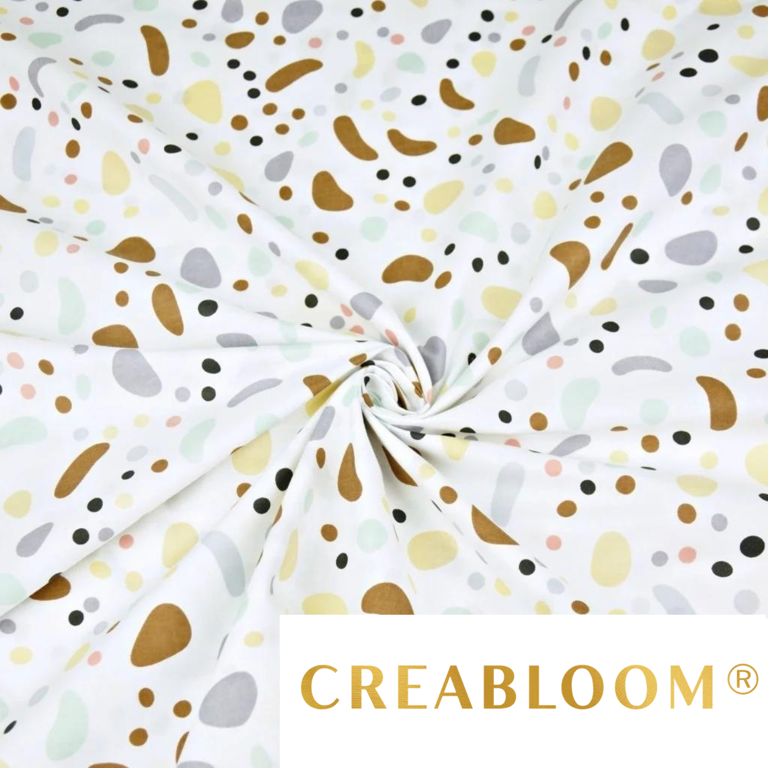 Tissu Coton Motif Abstrait
