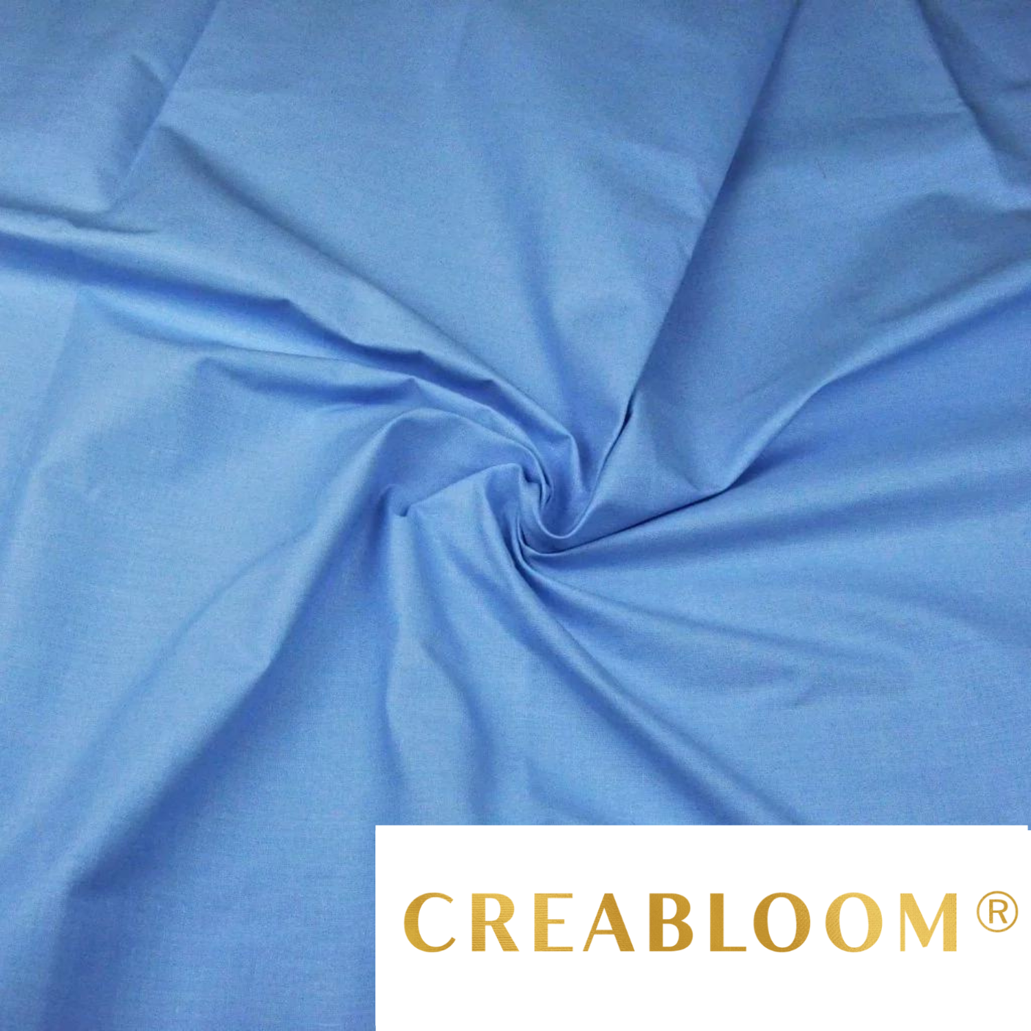 Tissu Coton Uni Bleu