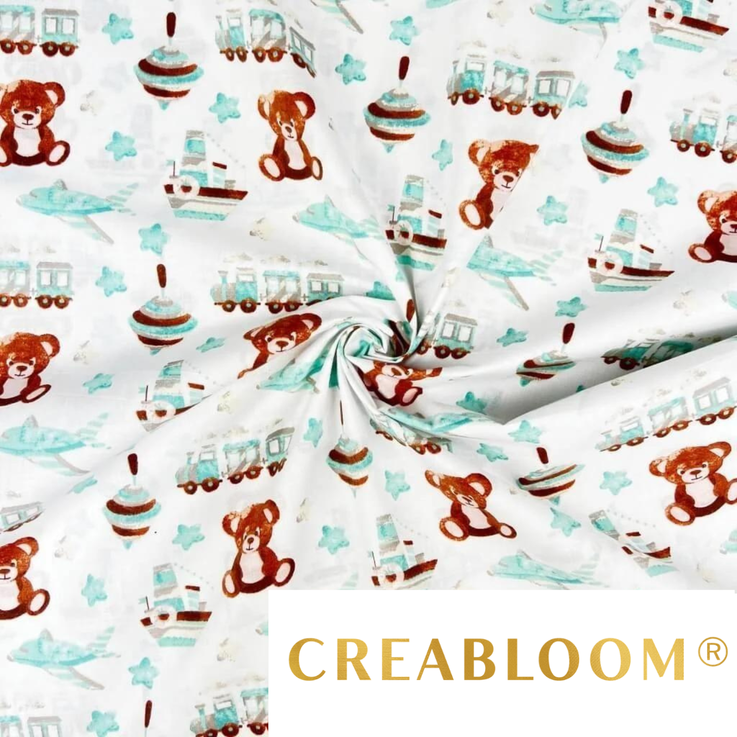 Tissu Coton Motif Oursons