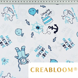 Tissu Coton Motif Ourson En Mer