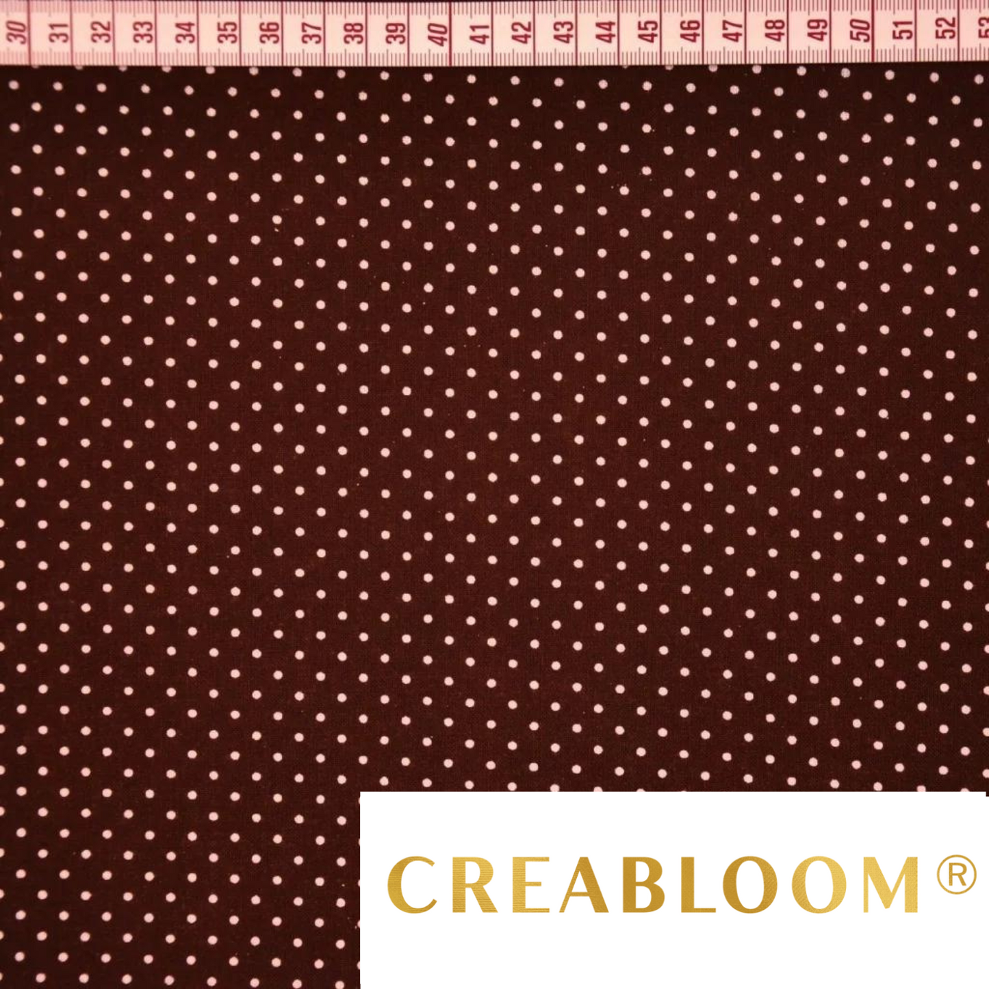 Tissu Coton Motif À Pois De 2Mm - Marron