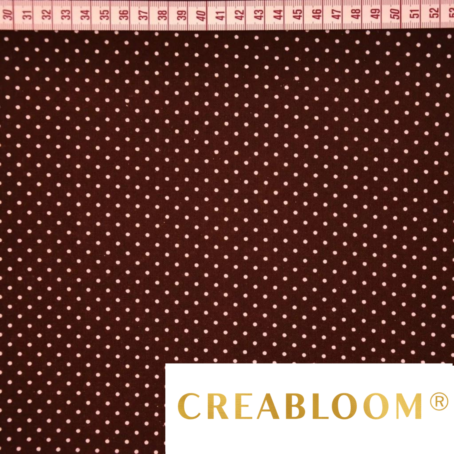 Tissu Coton Motif À Pois De 2Mm - Marron