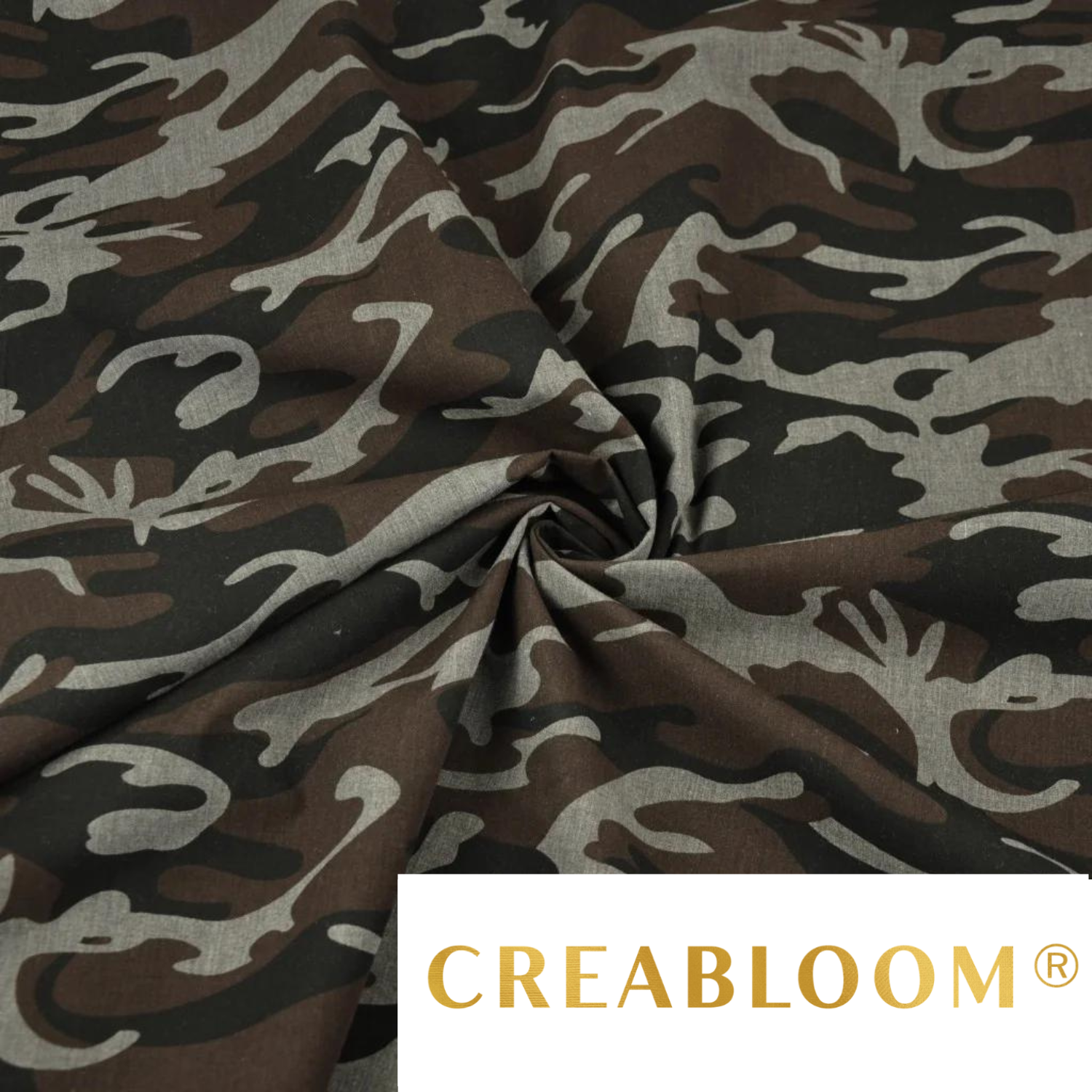Tissu Coton Motif Camouflage