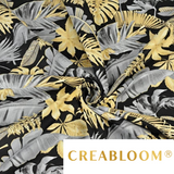 Tissu Coton Motif Feuilles