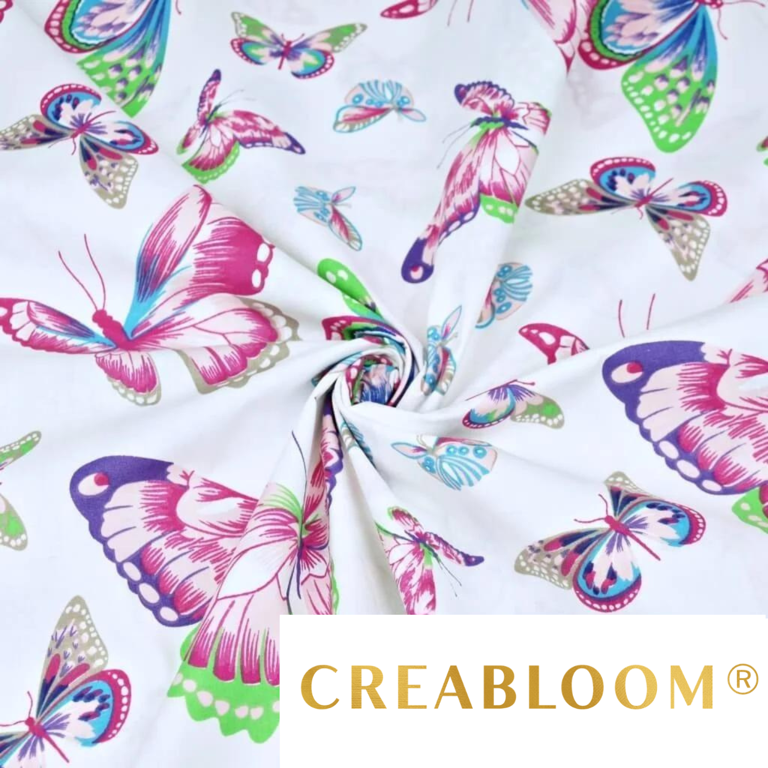 Tissu Coton Motif Papillons