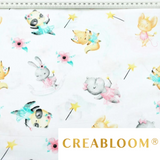 Tissu Coton Motif Animaux Féeriques