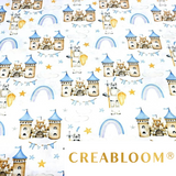 Tissu Coton Motif Châteaux