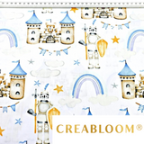 Tissu Coton Motif Châteaux
