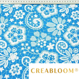 Tissu Coton Motif Fleurs Effet Broderie
