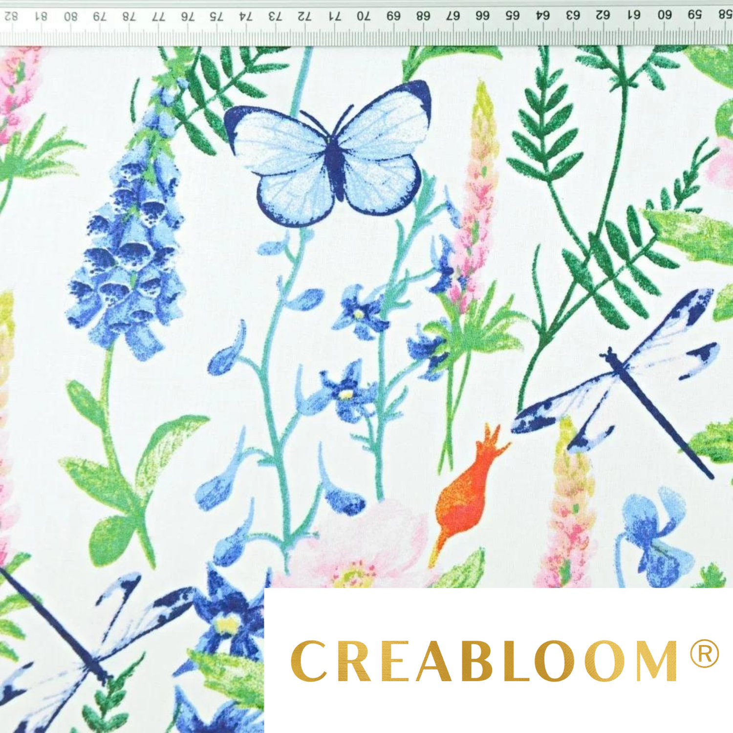 Tissu Coton Motif Fleurs Et Papillons