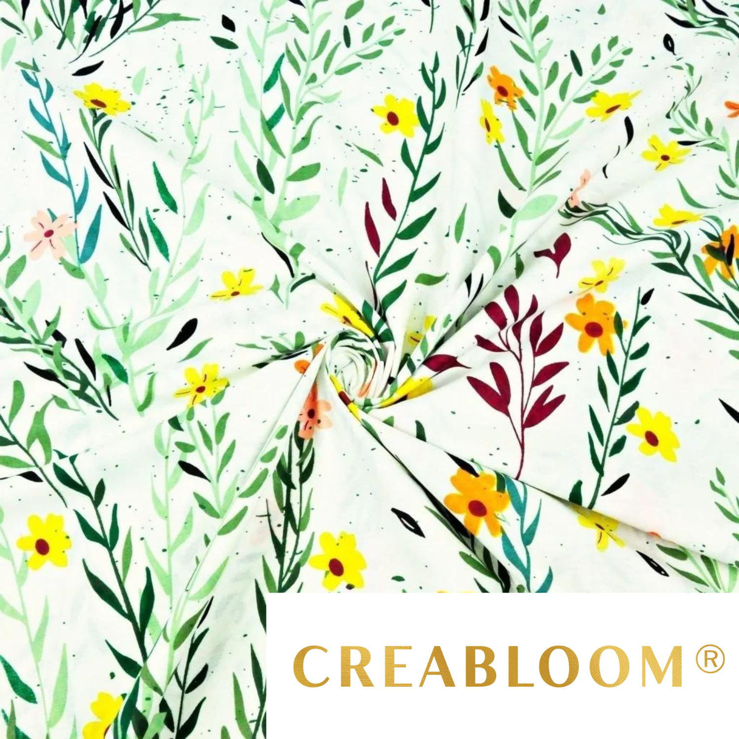 Tissu Coton Motif Fleurs