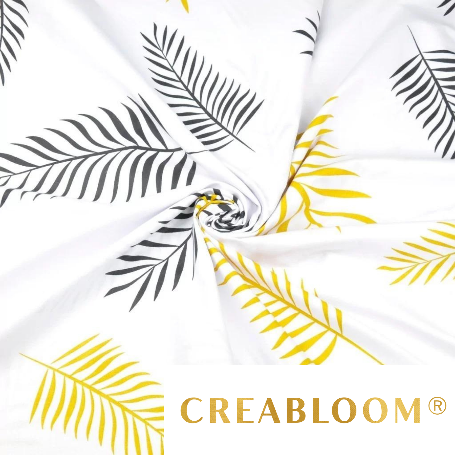 Tissu Coton Motif Plumes