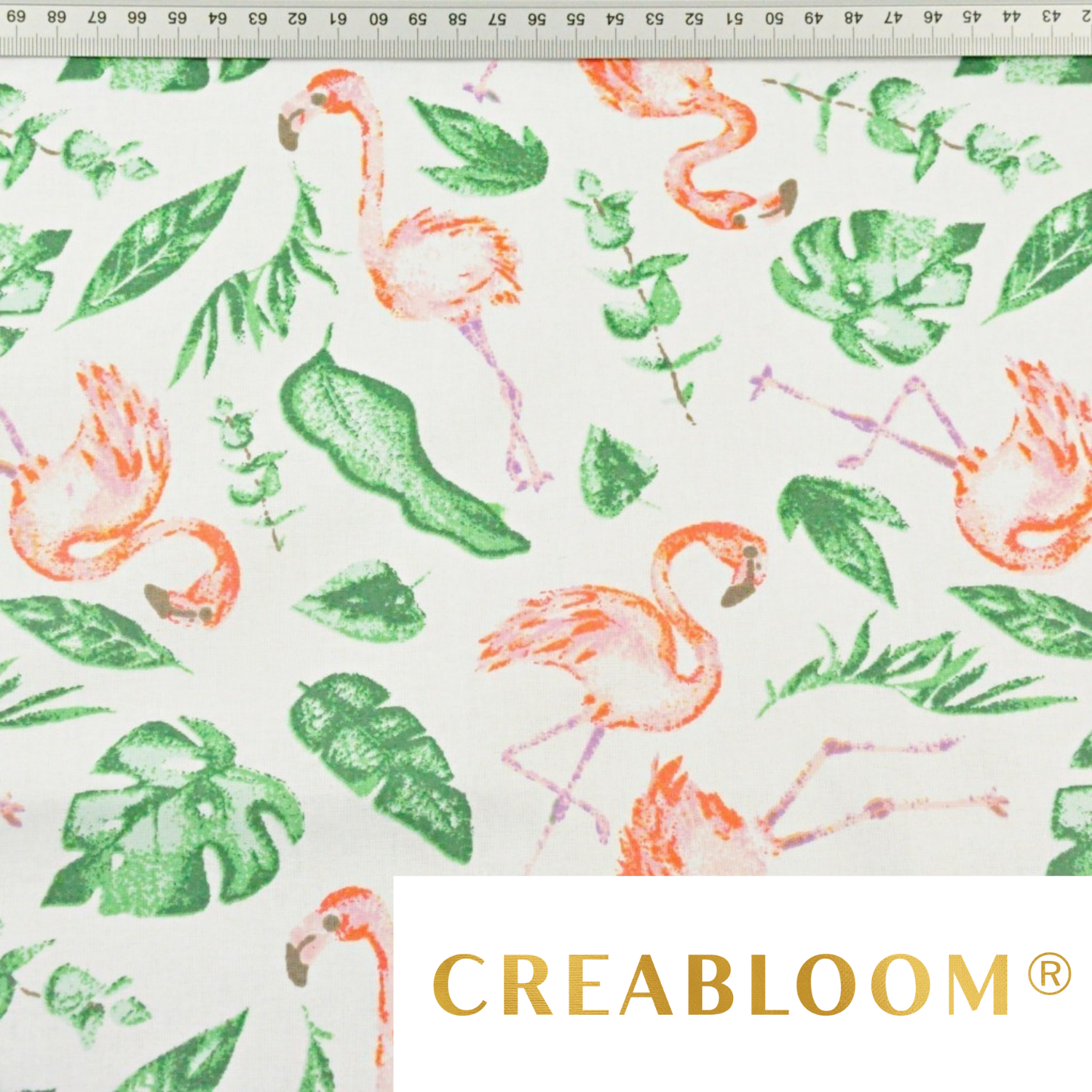 Tissu Coton Motif Flamant Rose