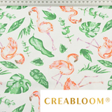 Tissu Coton Motif Flamant Rose
