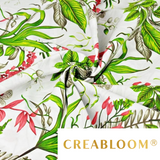 Tissu Coton Motif Fleurs Et Plantes
