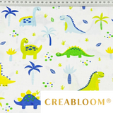 Tissu Coton Motif Dinosaures