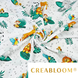 Tissu Coton Motif Jungle