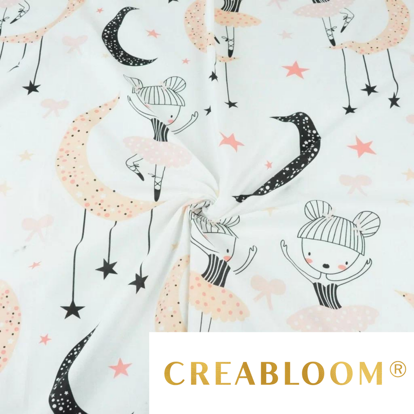 Tissu Coton Motif Danseuse Étoile