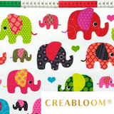Tissu Coton Motif Éléphants