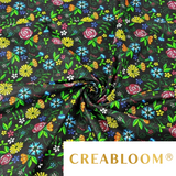 Tissu Coton Motif Fleurs