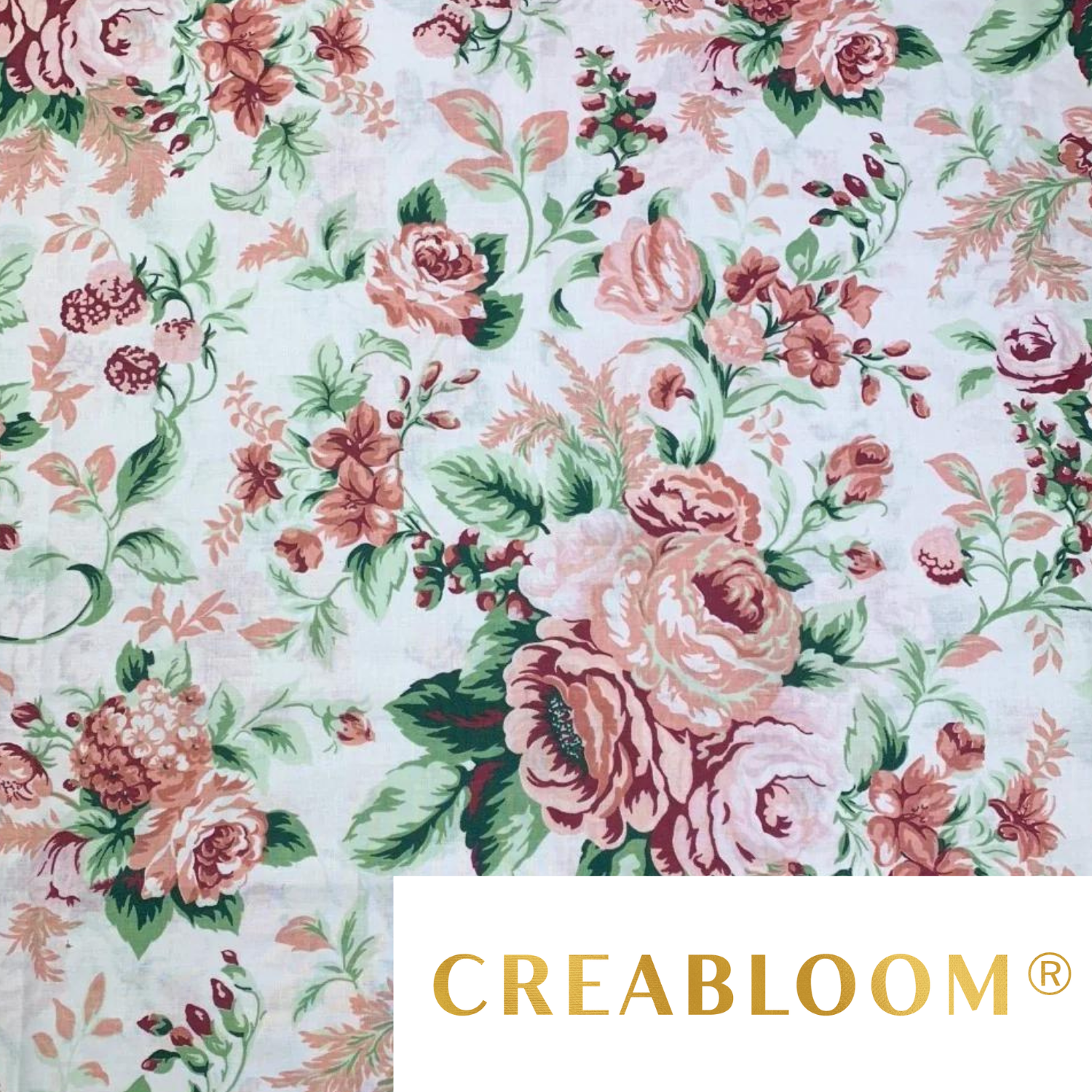 Tissu Coton Motif Fleurs Et Plantes