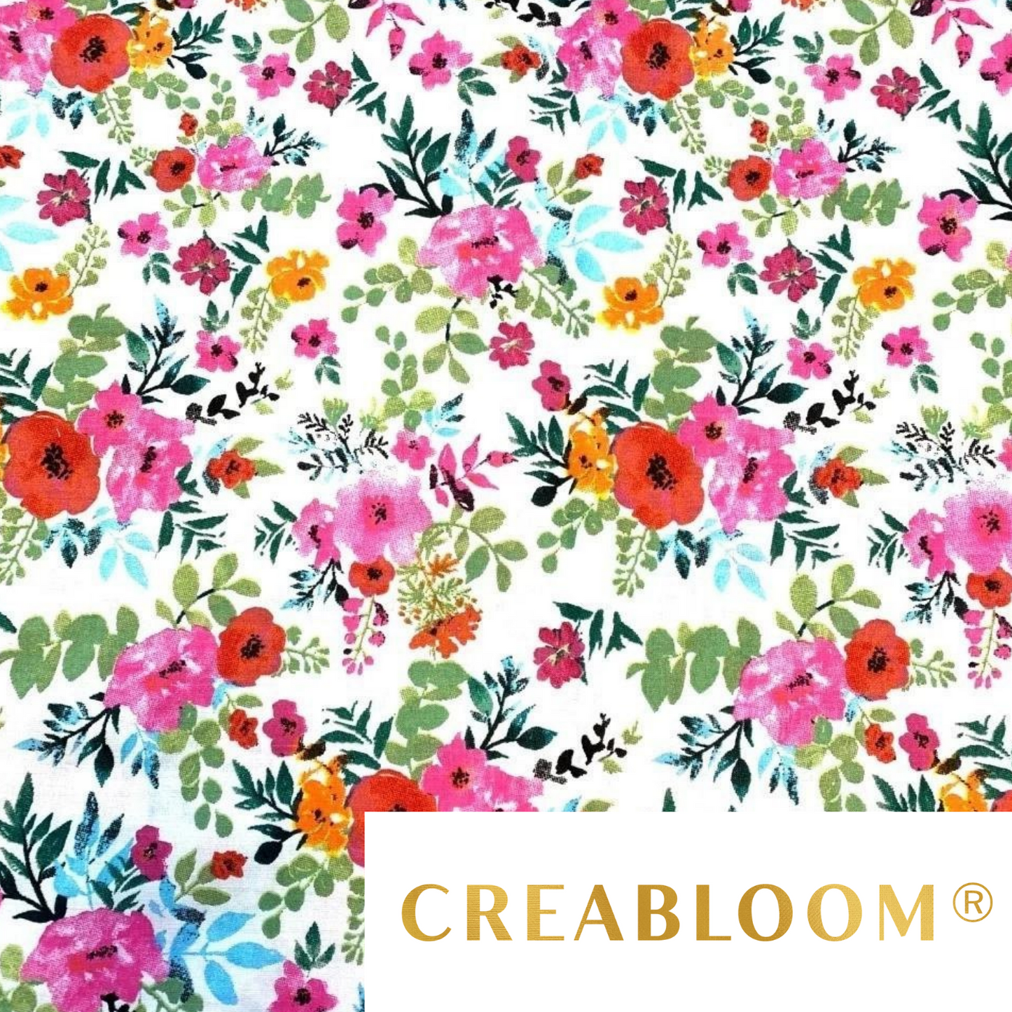 Tissu Coton Motif Fleurs