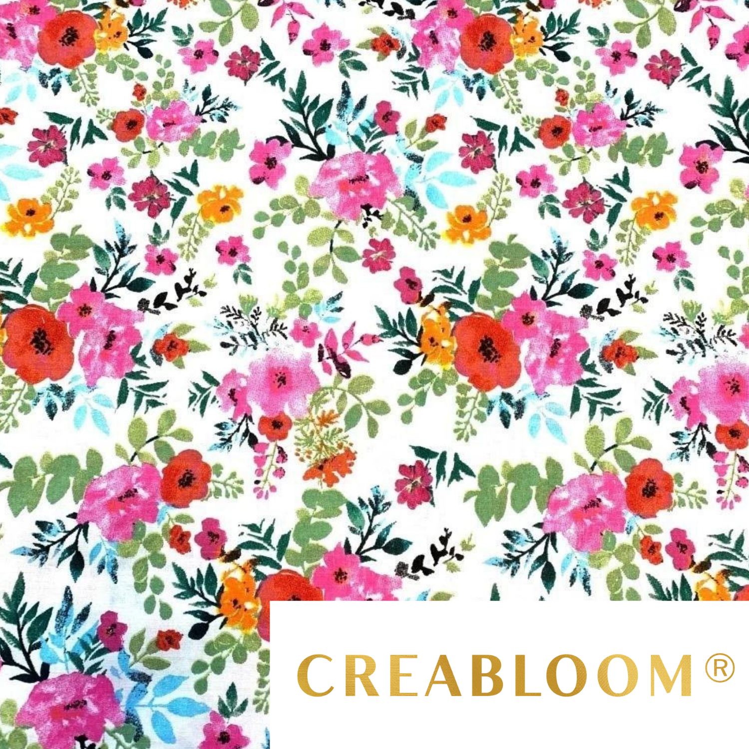 Tissu Coton Motif Fleurs