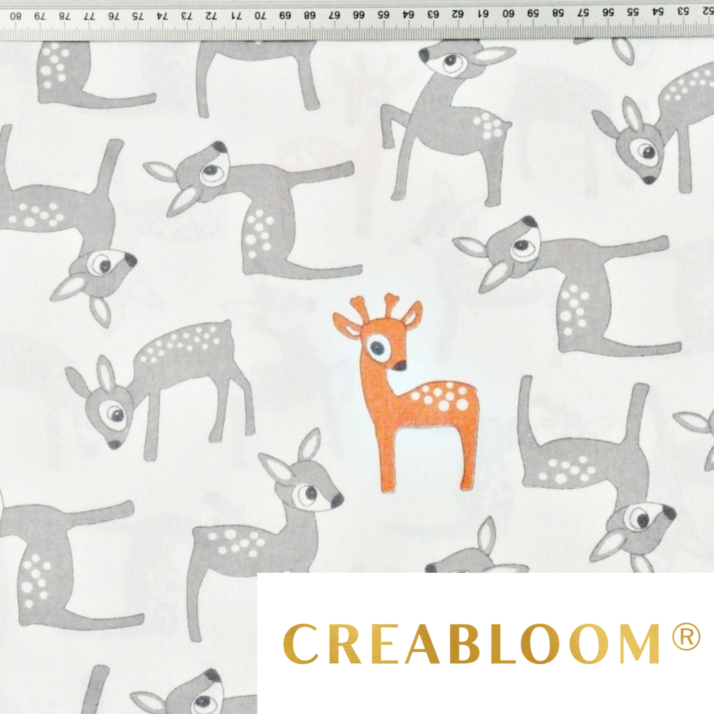 Tissu Coton Motif Biches