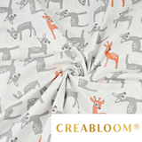 Tissu Coton Motif Biches